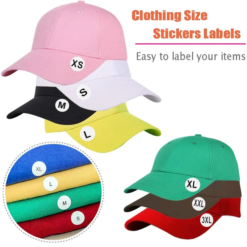 جديد 500 قطعة/لفة حجم ورقة بيضاء 1 بوصة ملصقات ملصقات لاصقة لسوبر ماركت الملابس قبعة حجم S/XS/M/L/XL/XXL ختم ملصق