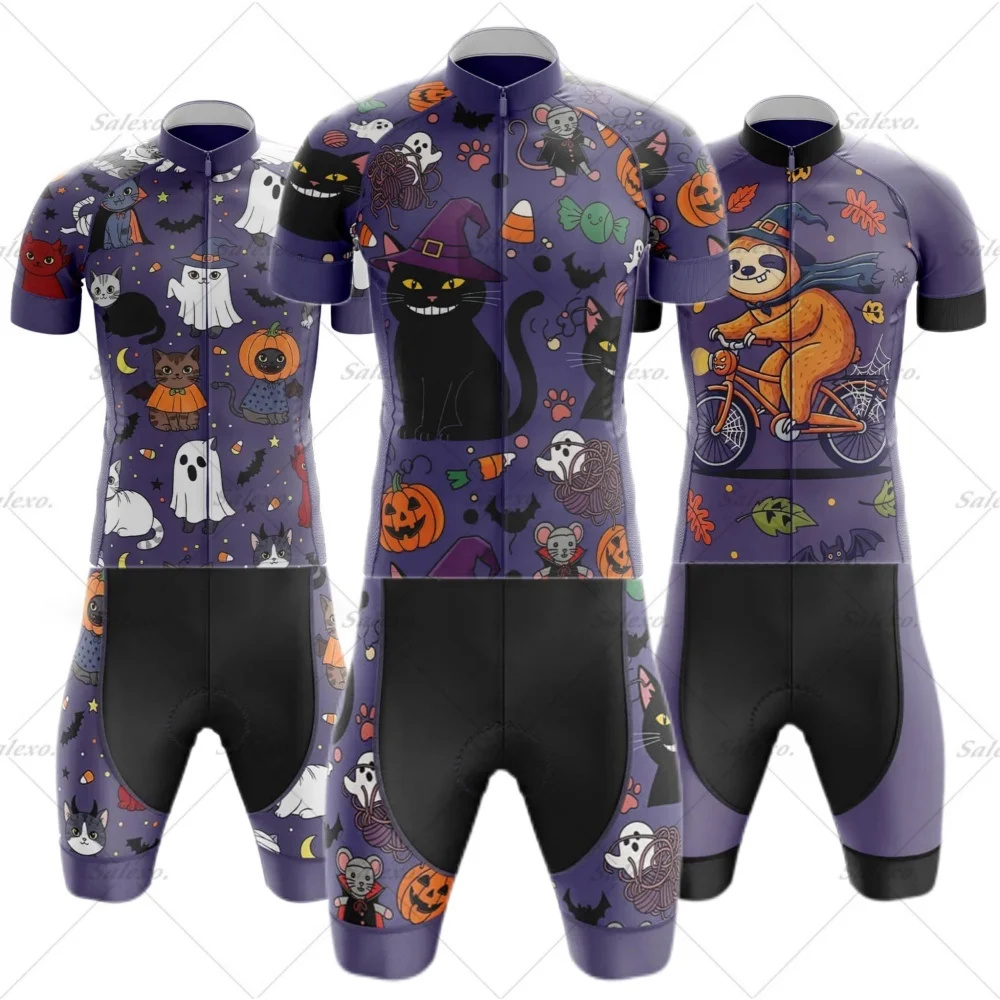 

Skinsuit Cartoon Cat Team Cycling 2026 Bodysuit Short Cycling Jerseys Set Race Clothing Jumpsuit MTB Riding Bike Maillot Uniform