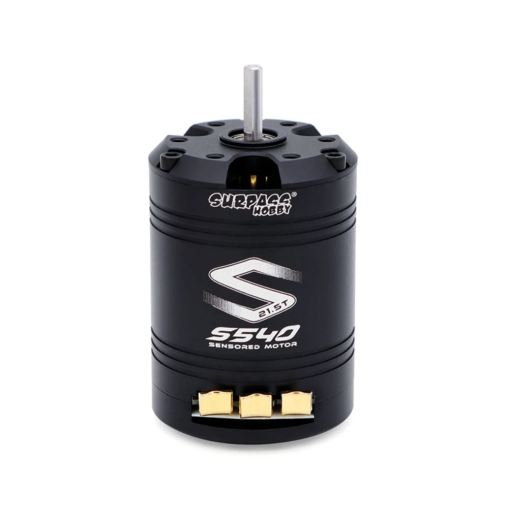 SURPASSHOBBY Brushless Motor ESC Combo Sensored S540 17.5T 21.5T Motor 60A Sensored ESC 32-bit 6V/3A BEC For 1/10 RC Cars