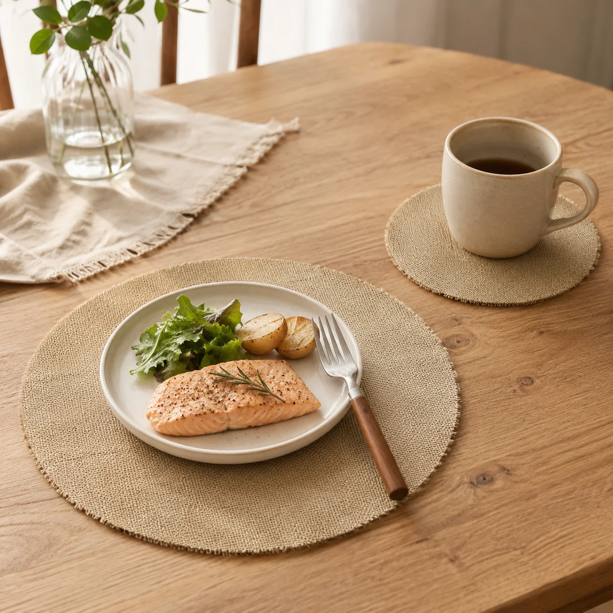 20/30/40pcs round jute placemats 11.81 