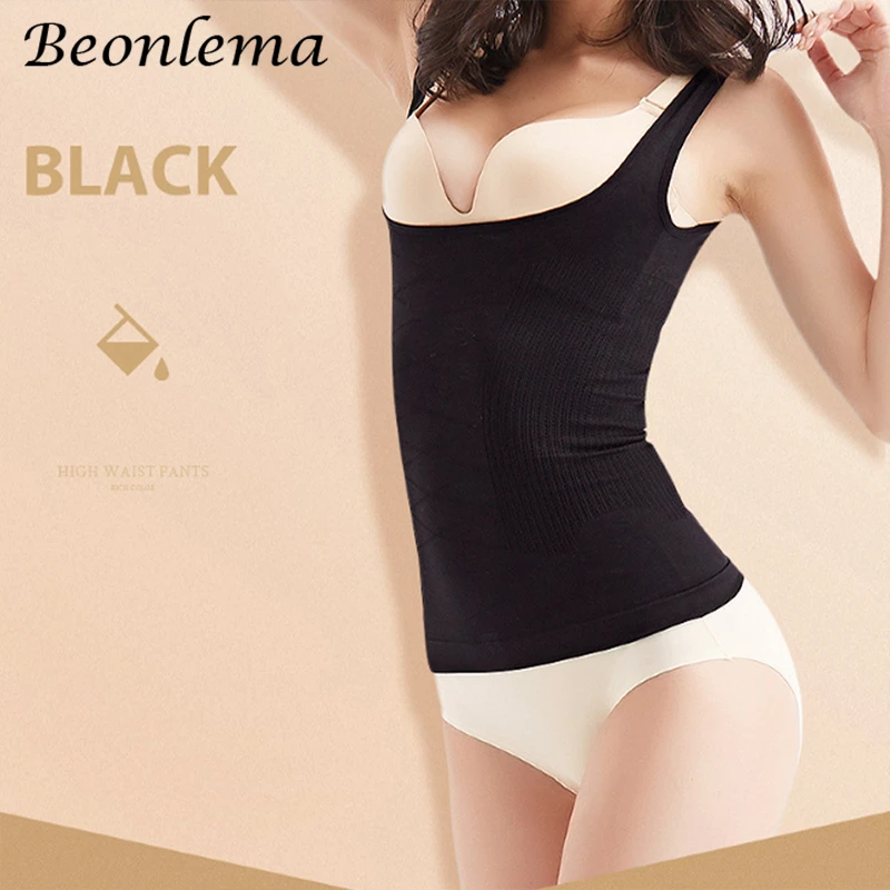 Beonlema kobiety Shapewear topy urządzenie do modelowania sylwetki odchudzanie zbiorniki tłuszczu kompresji gorset Waist Trainer dopasowana