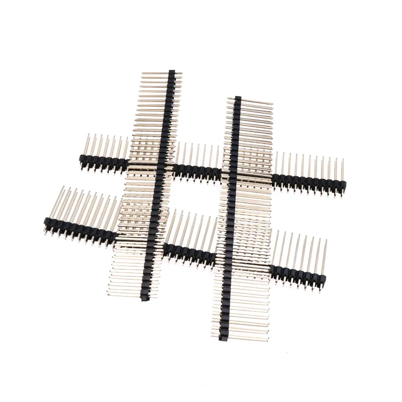 2.54mm double Row Male 2*40P PCB Board Pin Header Long 8.5/9.5/11/13/15/17/19/21/25/30mm Connector Strip Pinheader For Arduino