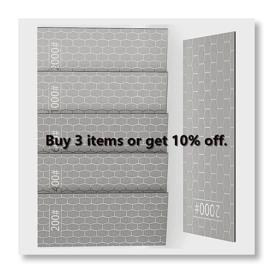 ✼Diamond Whetstone Set, Sharpening Discs with Honeycomb Surface Plates, Coarse to Extra Fine 200/400/600/1000/2000 Grit