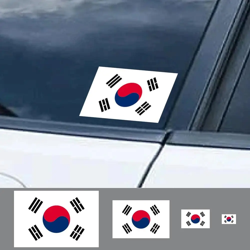 3 pcs/set of Korean flag car sticker set,waterproof vinyl stickers,suitable for decorating vehicles,windows,bumpers,and laptops