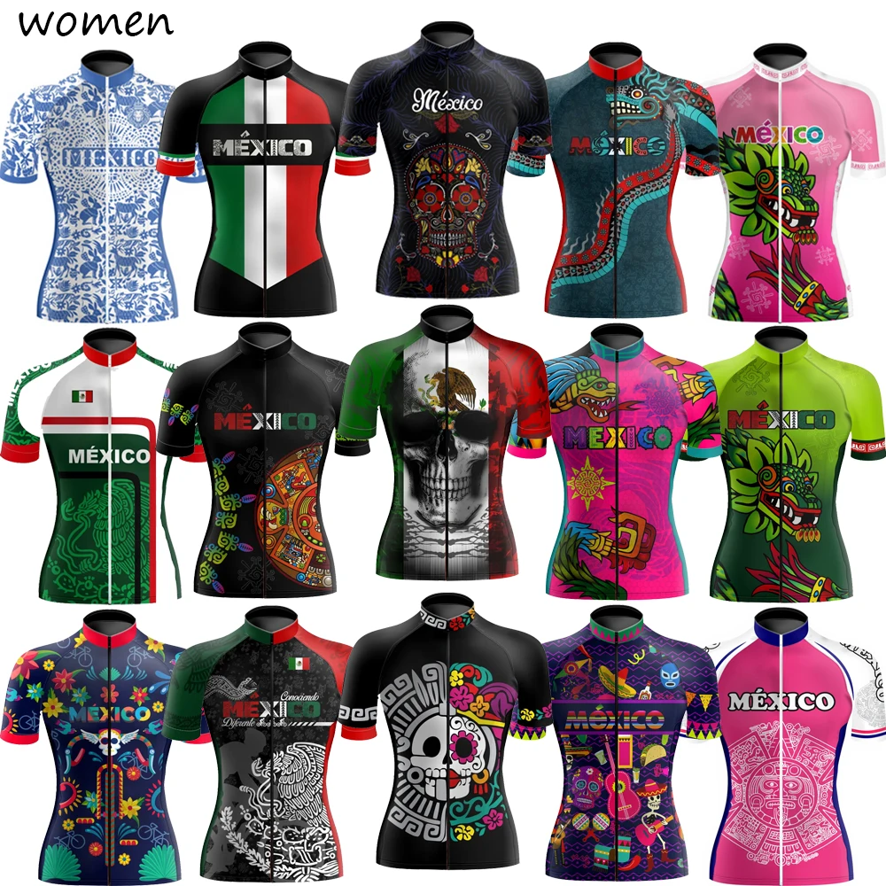 2022 New Mexico Cycling Jersey Women Bike Mountain Road MTB Top Female Bicycle Shirt Short Sleeve Racing Riding Clothing Summer