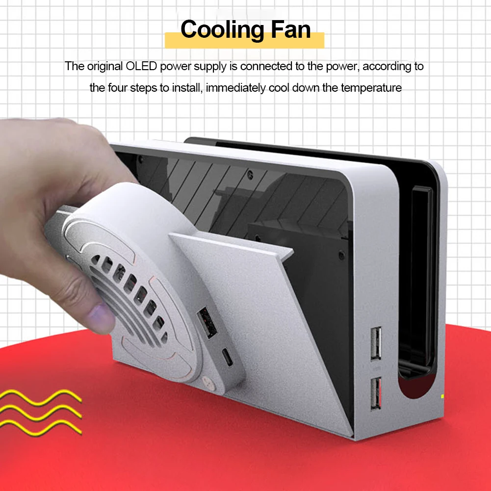 Fast Cooling Fan Dock for Nintendo Switch OLED