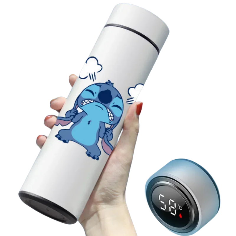 Stitch stainless steel smart insulation cup personality cartoon cute two-dimensional male and female students Japanese water cup