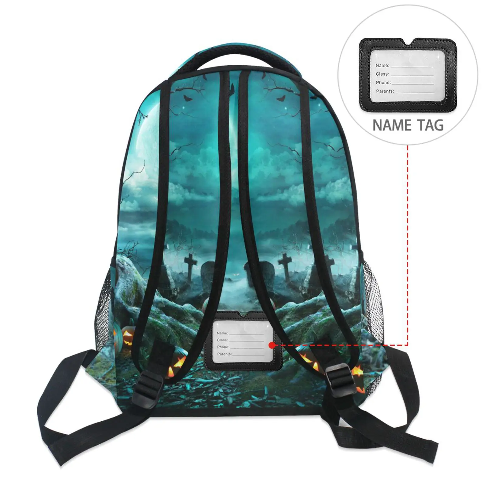 2022 NEW School Bag Halloween Print Men Women Big Capacity Travel Backpacks Student School Bag Laptop Backpack For Men