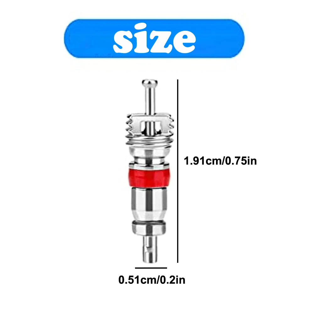 Schrader Tire Valve Core - American/US Valve Stems Core for Most Automotive,RV,ATV & Air Conditioning, Tire Remover Replacement