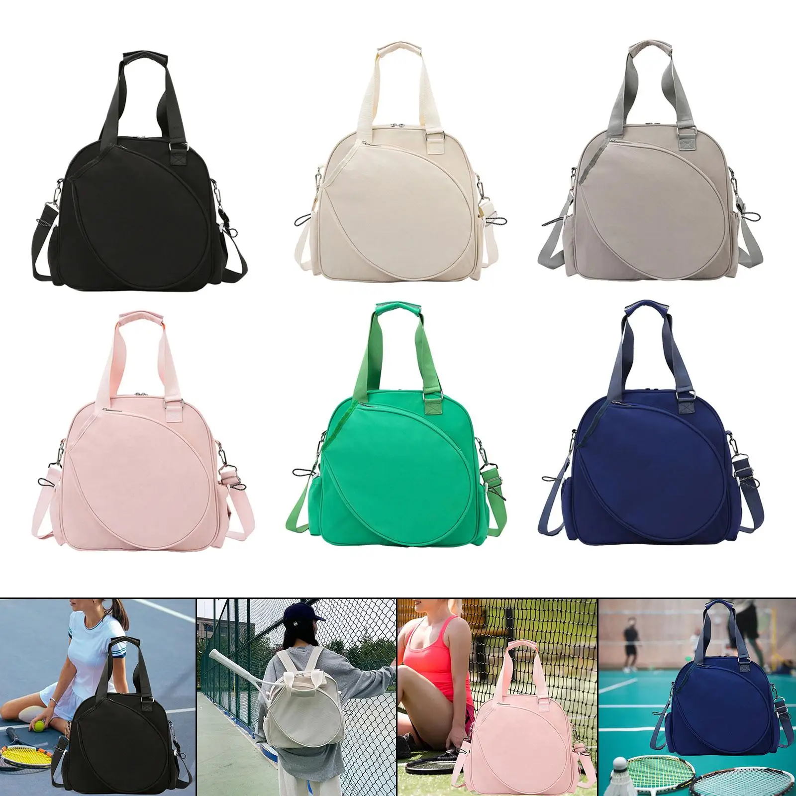 Nylon Badminton Handbag Spacious Sport Tote Portable Tennis and Racquet Sports Bag for Outdoor Activities