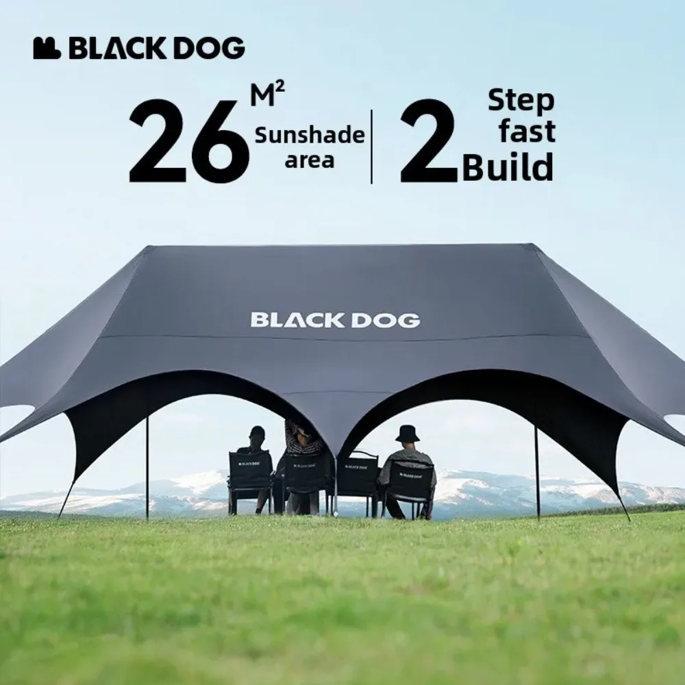 بلاك دوج التخييم التخييم المظلة للطي المحمولة المشي لمسافات طويلة الأسرة لم شمل التخييم في الهواء الطلق المظلة خيمة تعتيم الفينيل وصلة سريعة