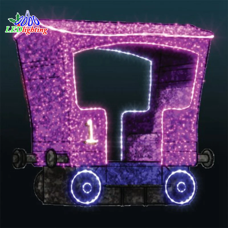 custom.Colorful detachable 3d motif light train for festival occasions CE ROHS