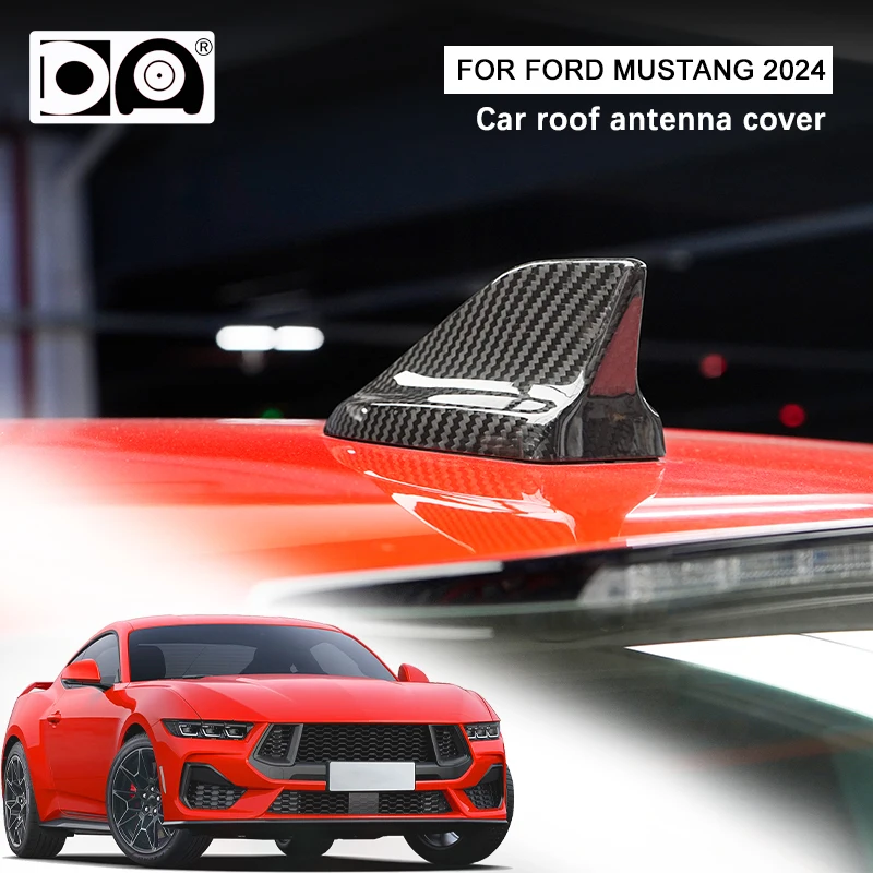 

Real 3K Dry Carbon Fiber Car Shark Fin Antenna Shell Cover Suitable for Ford Mustang 2021-2025 2022 2023 2024