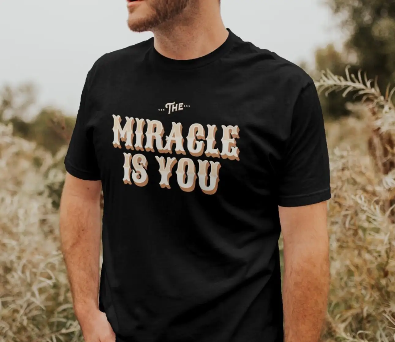

Холщовая футболка из джерси The Miracle Is You Bella