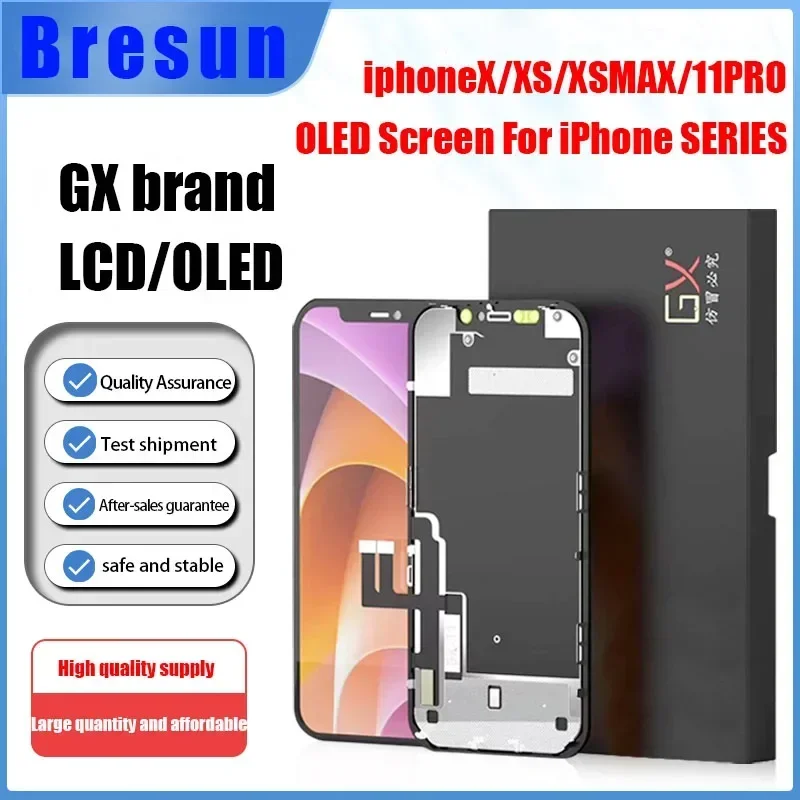 GX AMOLED LCD For iPhone X XS Max Display True Tone With 3D Touch Screen For iPhone 11 12 Pro Max 12Mini LCD Pantalla Digitizer