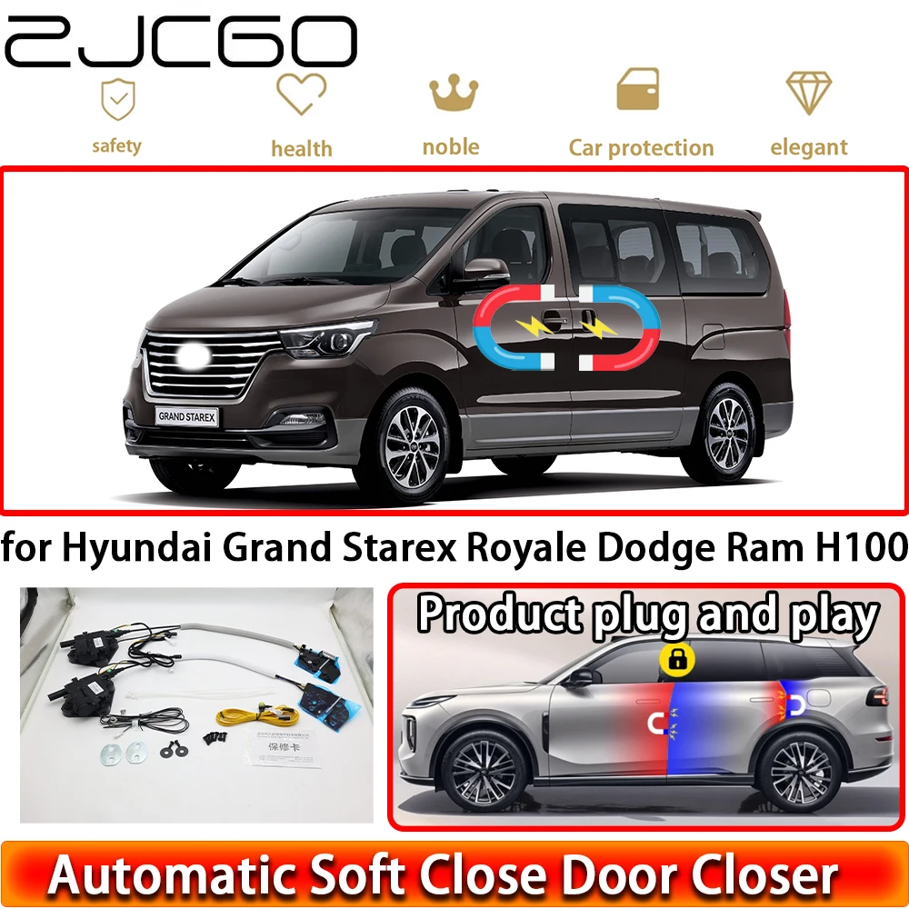 for Hyundai Grand Starex Royale Dodge Ram H100 Van Wagon Soft Close Door Power Closing Latch System Auto Pull Door Easy Close