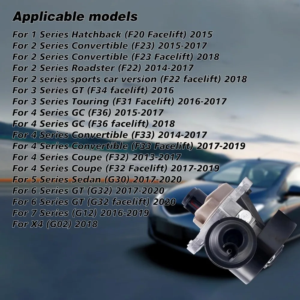

Водяной насос двигателя 11518638026, совместимый с BMW 2013-2016 ESCAPE 1.6L 1596CC 2017-2021 F20 F30 F32 G30 G11 G01 X3 X4 320i 330i
