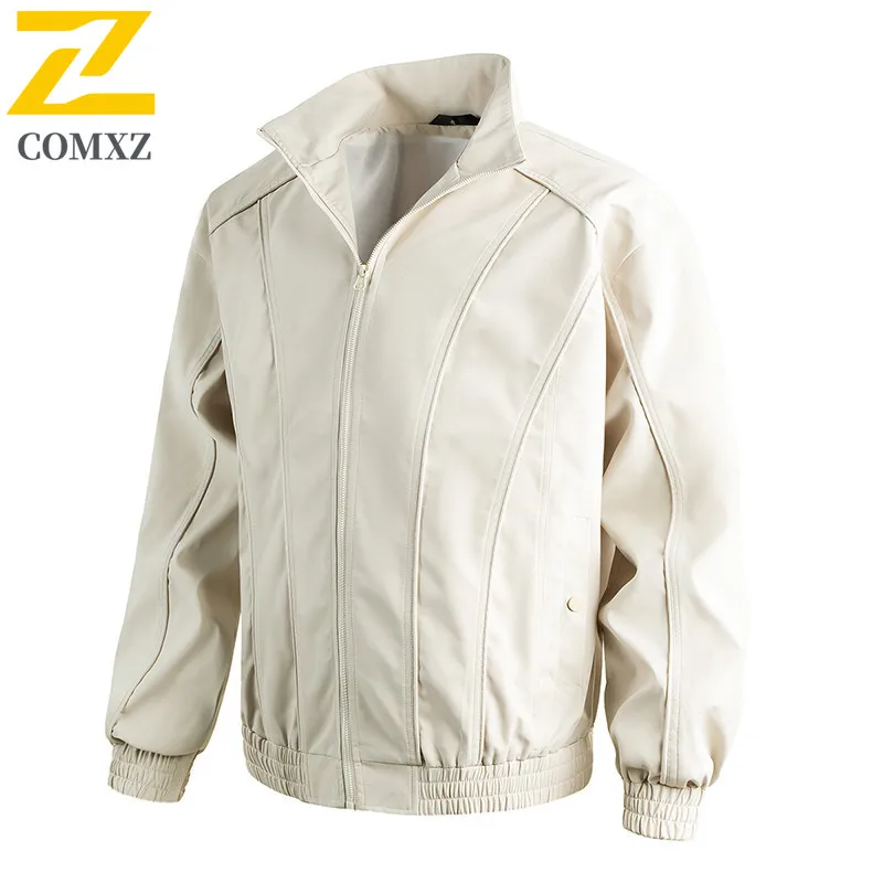 Veste à col montant pour hommes, haute qualité, nouveau modèle, résistant aux intempéries, respirant, manteau à fermeture éclair, Streetwear d'extérieur, vêtements pour hommes, 2025