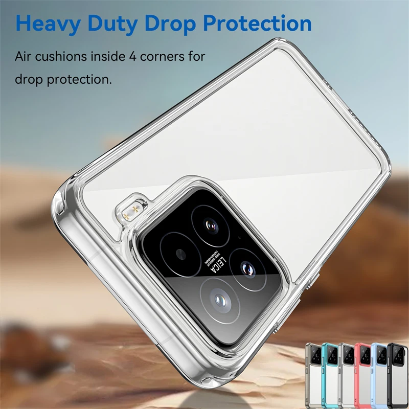 

For Xiaomi 15 Case Luxury Silicone Bumper TPU Transparent Shockproof Protector Phone Cover Xiaomi 15 Pro Case Xiaomi 15 Cover