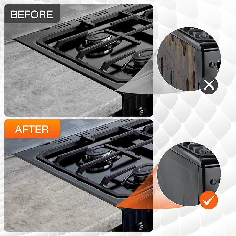 สแตนเลสสตีลปรับ Retractable เตา Gap ครอบคลุมหม้อหุงข้าวเคาน์เตอร์ Slit สําหรับเตาและ Countertops