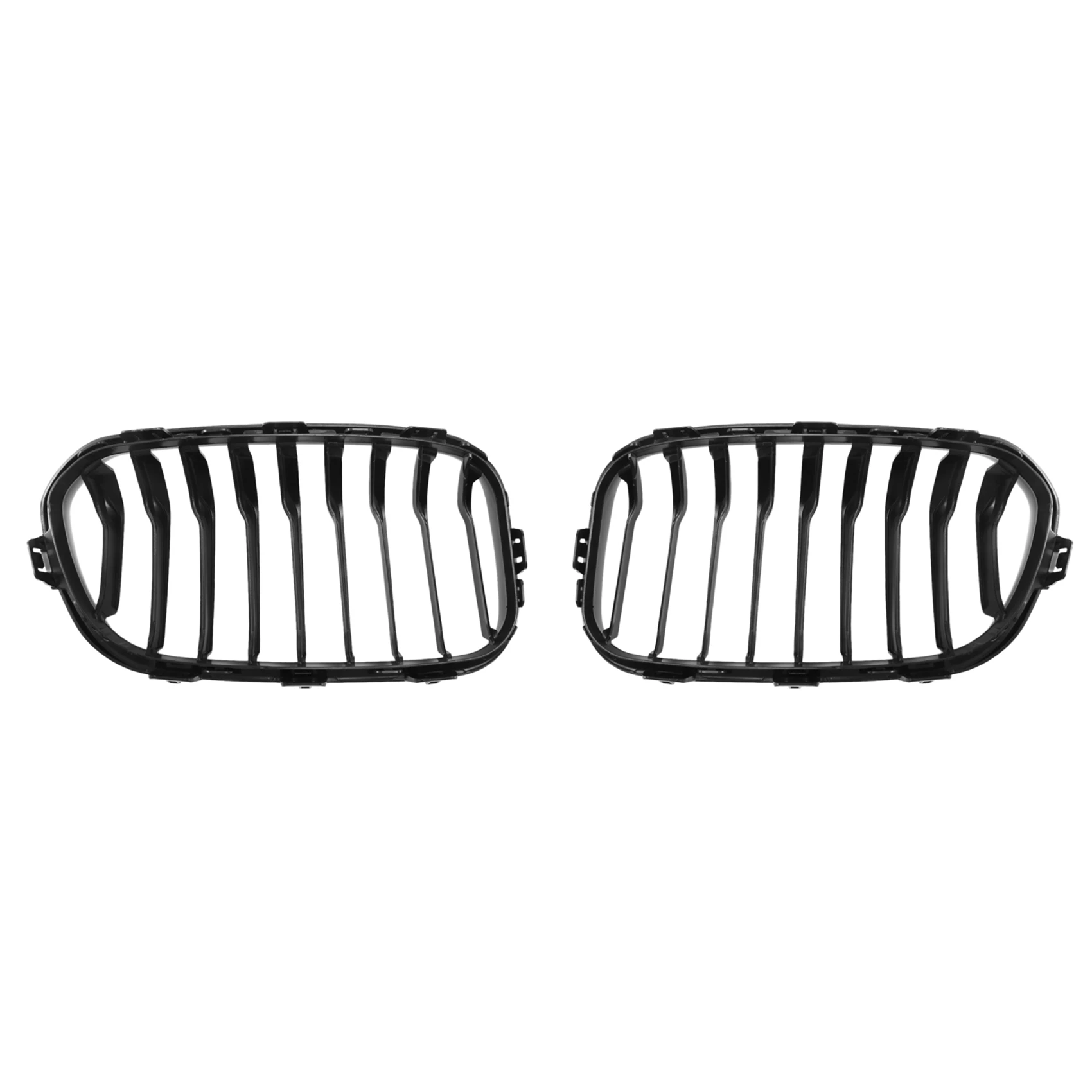 Front Hood Grille Single Slat Kidney Grill Frame Matte Black Fence Grille For-BMW F20 F21 LCI 1-Series 120I 2015-2018