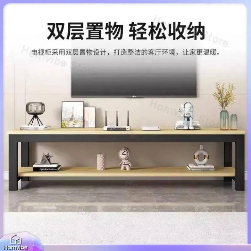 Modern TV Stand Cabinet Living Room Storage Shelf Bookcase Steel Frame Console Table Coffee Desk Home Furniture Organizer