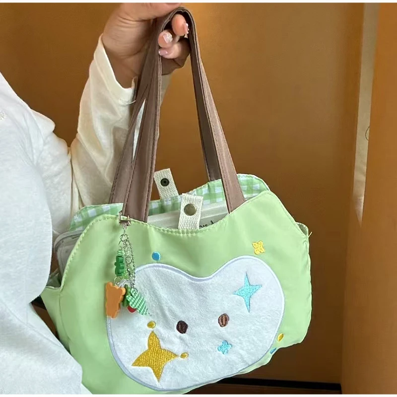 Apfel-förmige Umhängetasche, Damenhandtasche, Niedliche Leichte Kompakte Tasche für Reisen, Einkaufen & Freizeitausflüge, Druckknopfverschluss – Detail 12