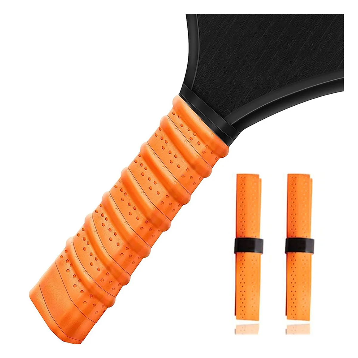 1 Pair of Pickleball Rackets, Hand Glue, Sweat-Absorbent Straps, Anti-Slip Straps, Grip Straps-Black