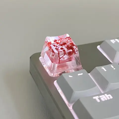1 pz epossidico di alta qualità fai da te foglie traslucide fiori secchi carta asse trasversale tastiera meccanica keycap accessori universali