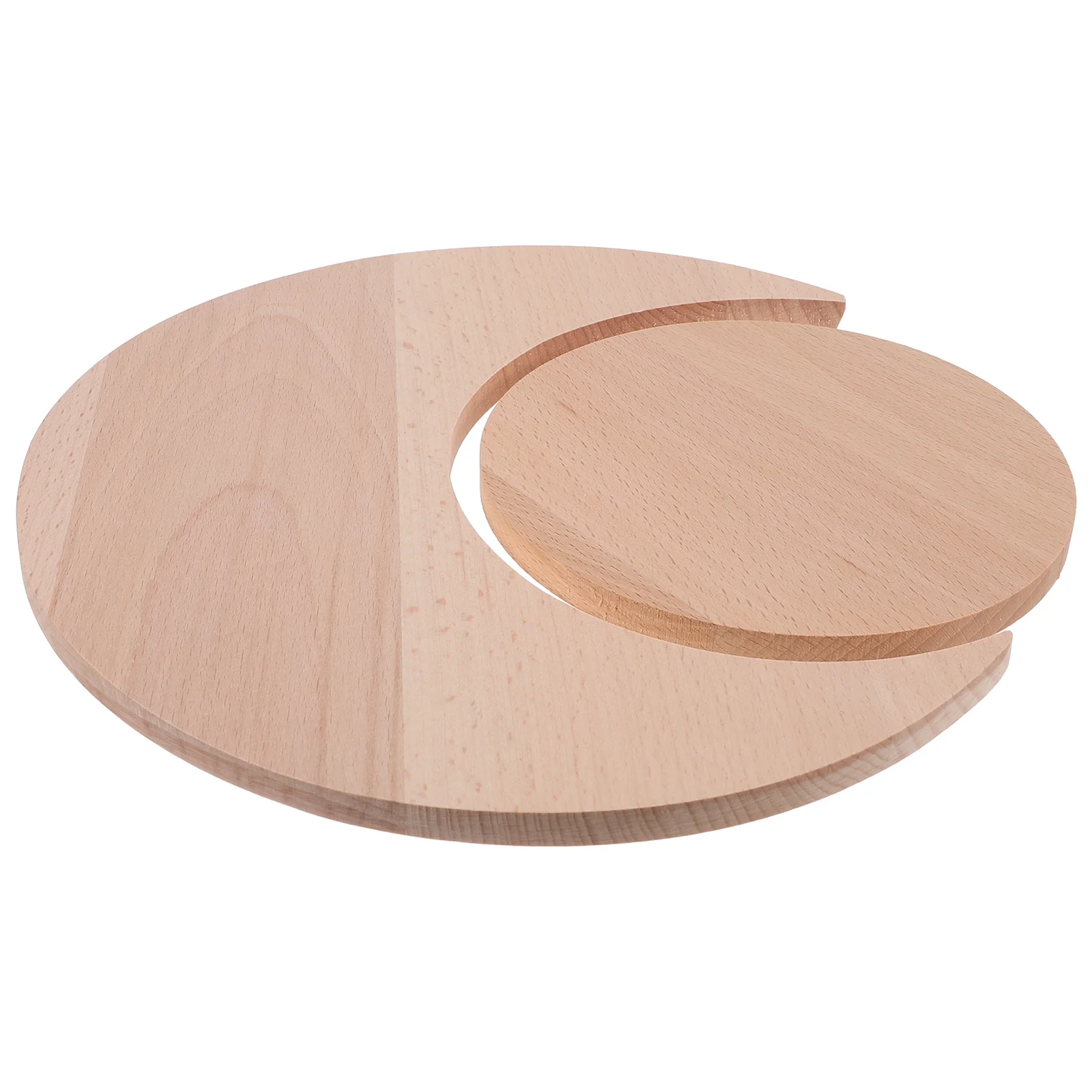 1Set Exquisite Wooden Jewelry Tray Storage Plate Moon and Round Shape Desktop Organizer for Jewelry Cosmetics and Keys