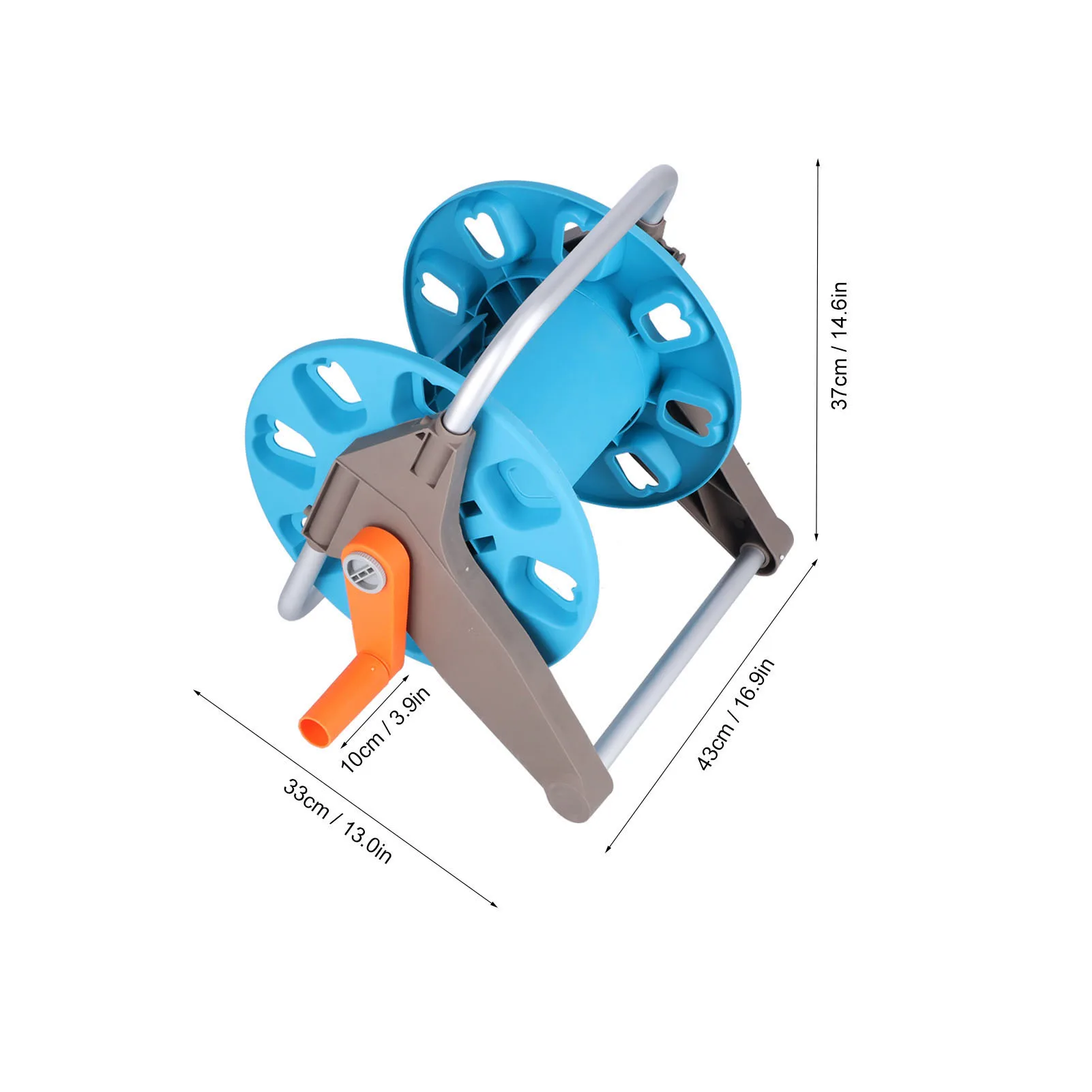 

G1/2 Garden Water Hose Rack Gardening Waterpipe Cart Storage Car Washer Tool for 30m Hose