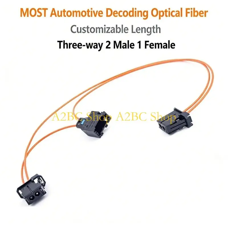 A2BC Automotive Fiber Loop Bypass Cable 20cm for Player & Display Module Use