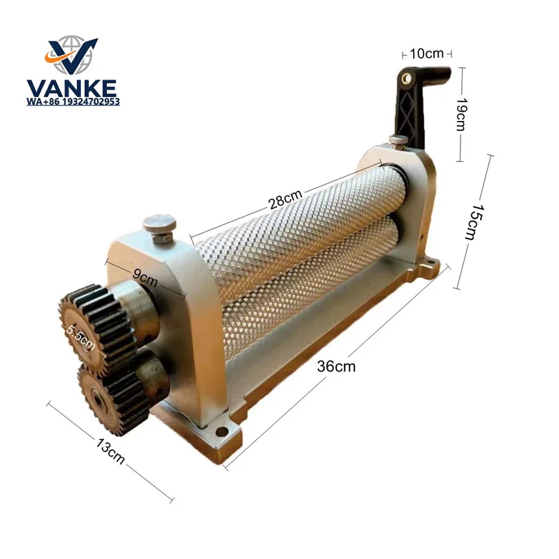 280mm Customized Cell Size Beeswax Foundation Rollers Machine Aluminum Alloy Beekeeping Embossing Machine for Honey Production