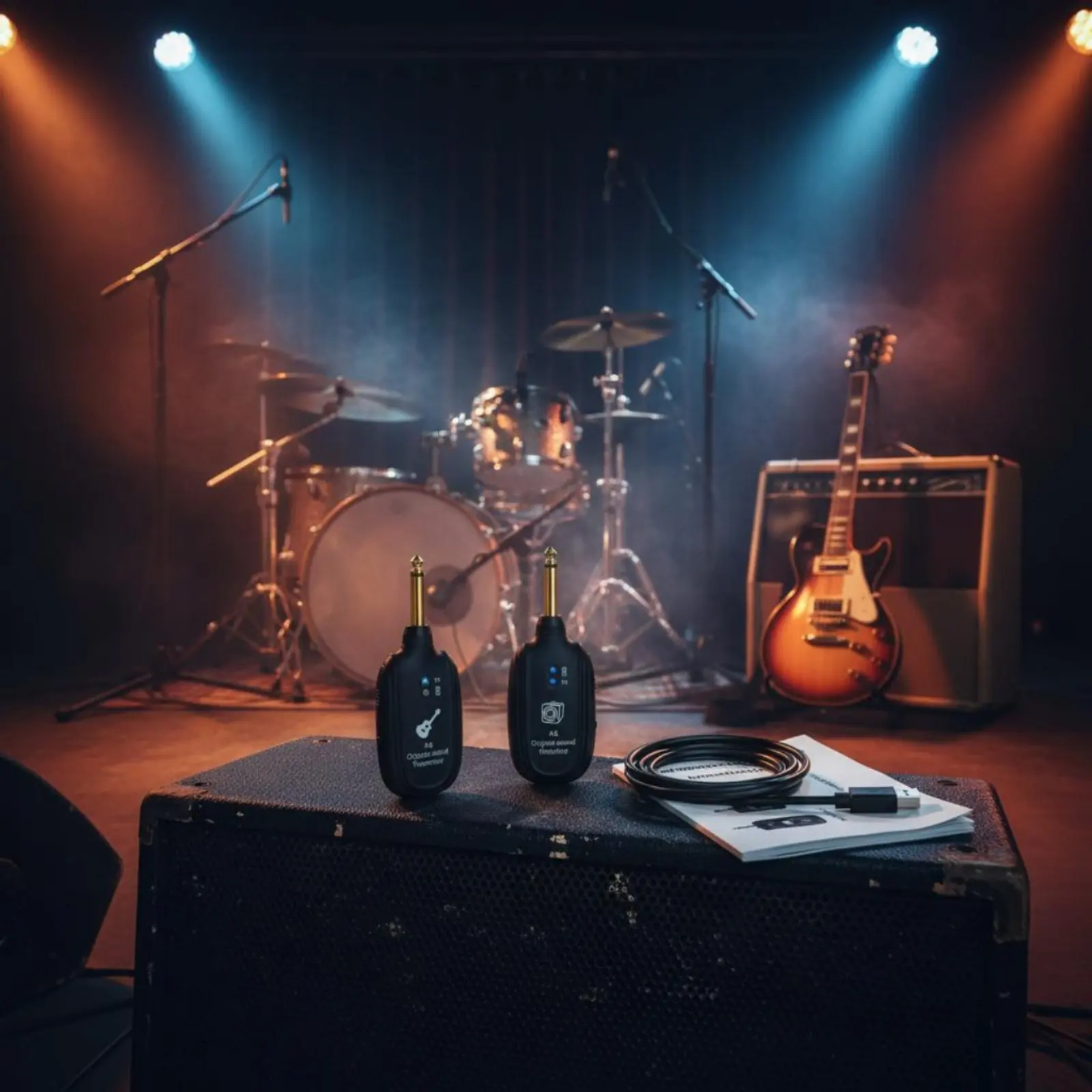 

Guitar Wireless System 100ft Broadcast Range Wireless Guitar System Low Latency for Guitarists, Home Practice