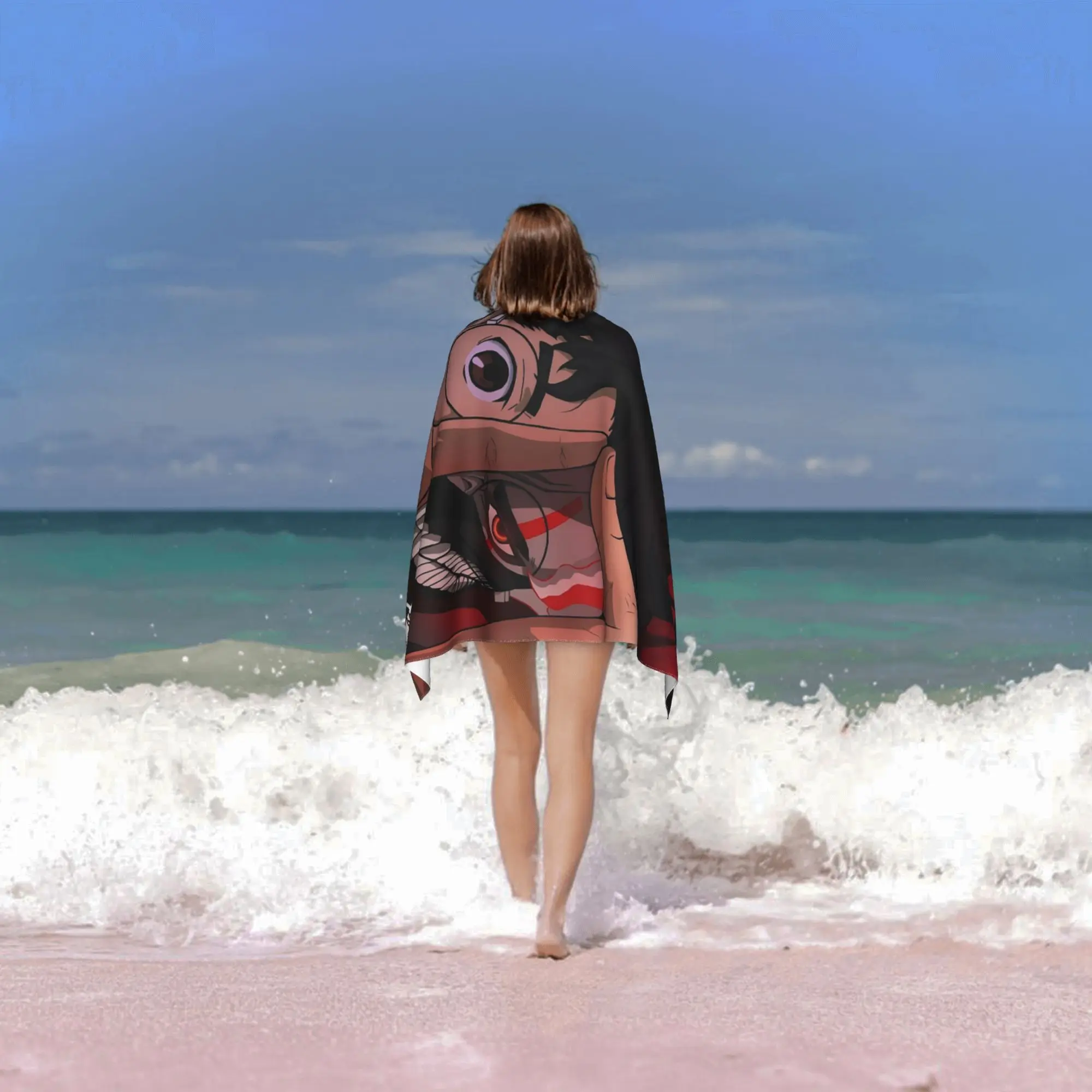 

Банное полотенце Intense Anime Demon Slayer — мягкое, супервпитывающее и уникальное дизайнерское для повседневного использования и идеальный подарок для фанатов аниме