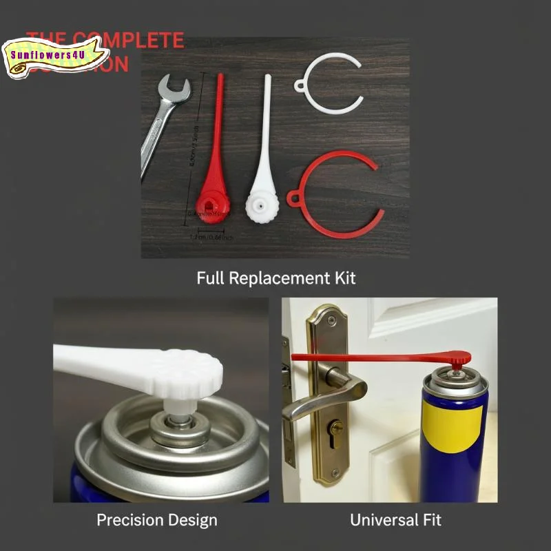4Pcs WD-40 Dedicated Long Extension Nozzle Leak-proof Precision Spray Connector for Auto Home Repair