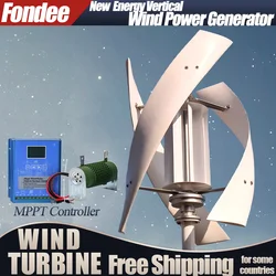 4KW Free Energy Windmill Turbine 12v 24v 48V Vertical Axis Permanent Maglev Generator With Controller Electricity Generation