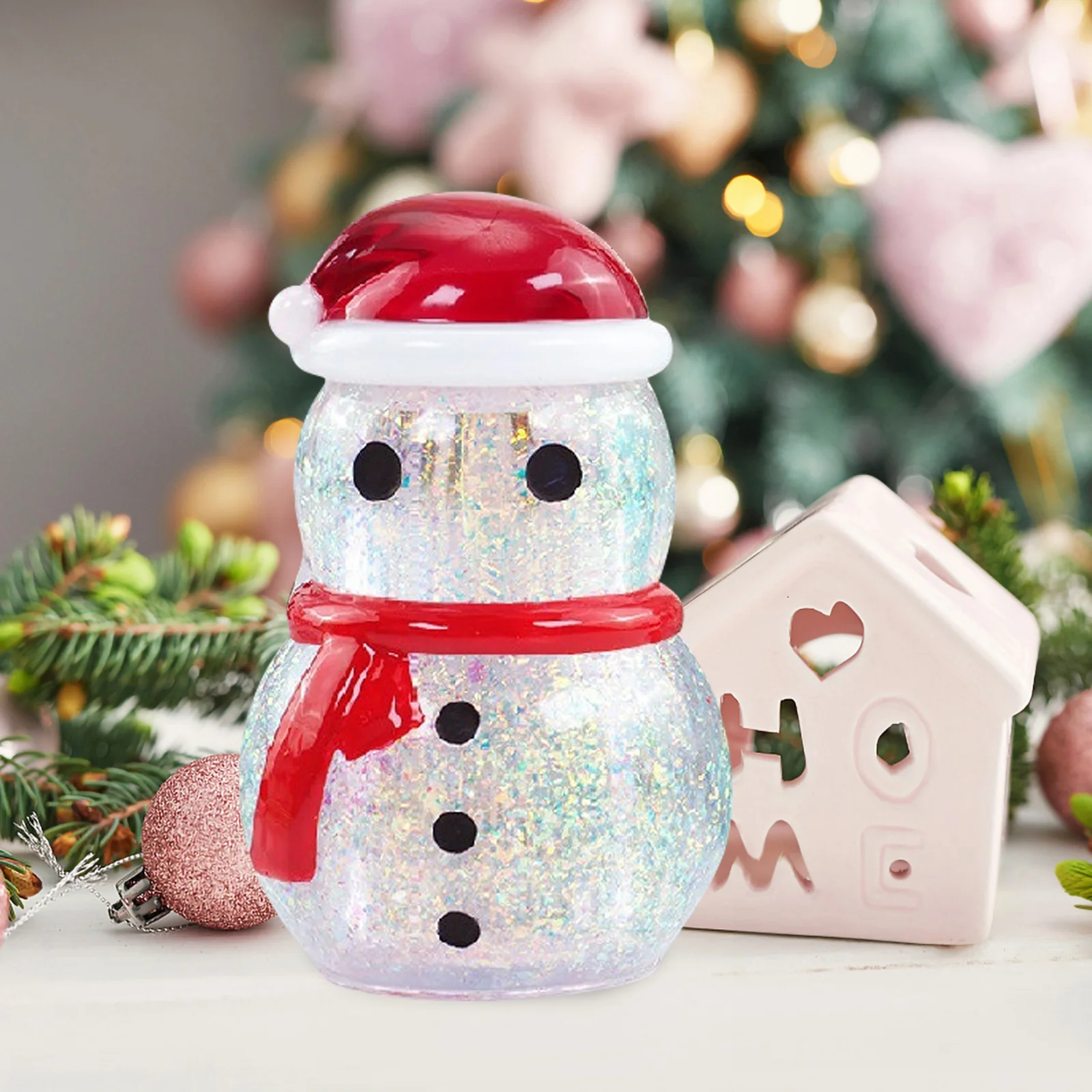 

1Set Creative Silicone Mold for Snowman Jar DIY Bottle Casting Mold with Lid Decorative Storage Holder for Jewelry Candy Use