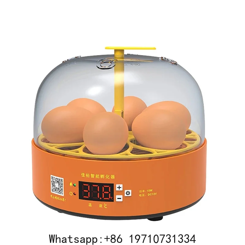 

6 Egg Incubator Automatic Turning Temperature Control Breeding Hatchery Chicken Quail Duck Birds Mini Brooder Incubation Device
