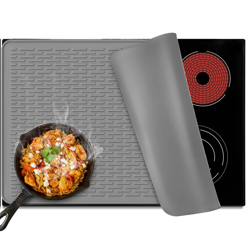 

Best-Silicone Electric Stove Cover For Stove Top, 28X20inch Glass Top Stove Cover Protector For Electric Stove, Silicone Mat