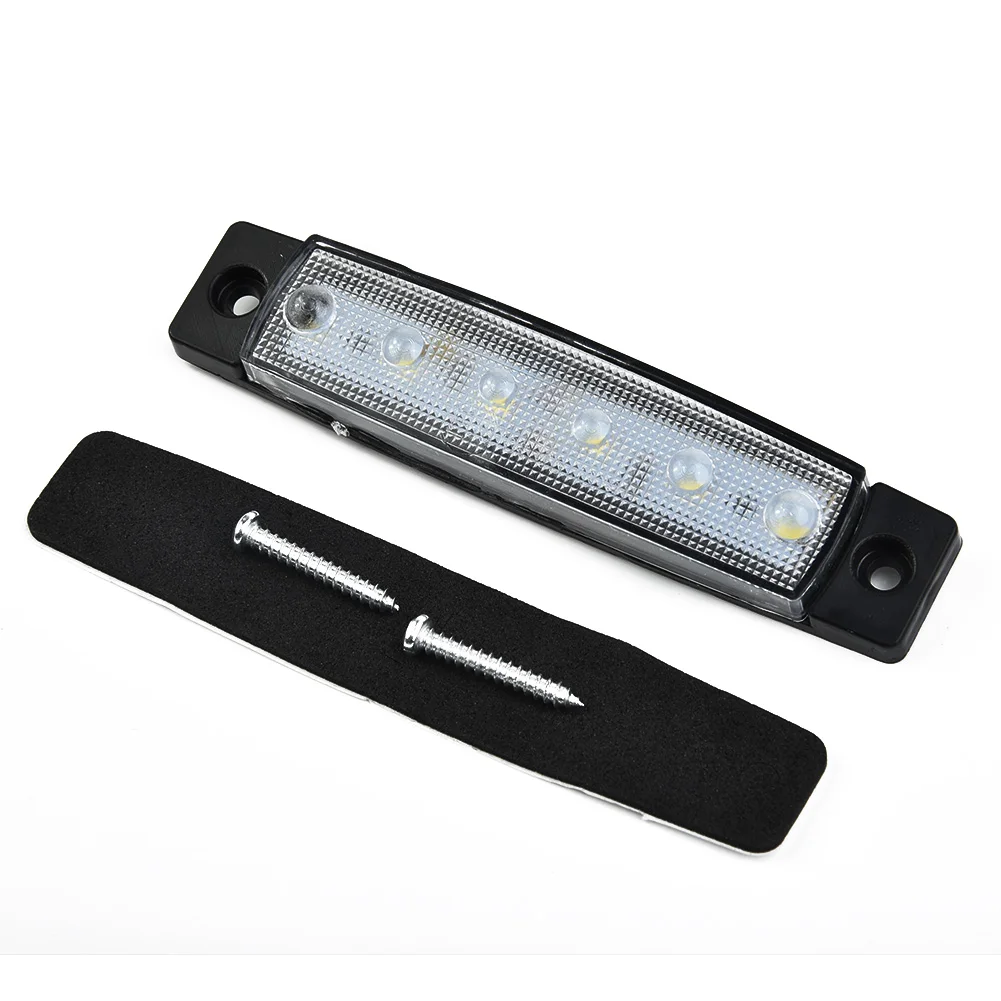 1 Set White 12V 6 LEDs 5LM Side Marker Light For Trailer Truck Boat BUS Indicator RV Lamp Car Replacement Part
