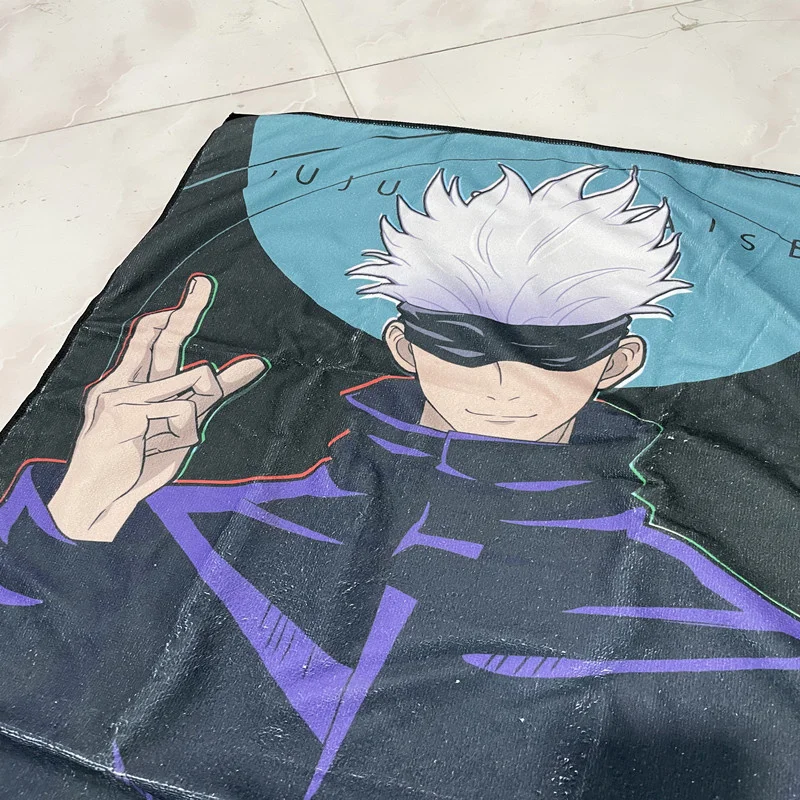 Jujutsu Kaisen Blanket Anime Role Gojo Satoru Itadori Yuji Pattern Bath Towel Tapestry 60x120cm Washable Cartoon Fun Bath Towels