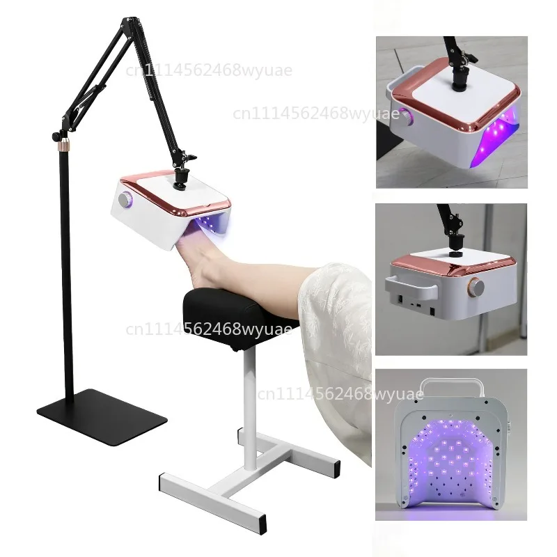 Rechargeable Induction Foot Nail Lamp Set,Battery-powered Light Therapy Lamp with Foot Stand for Nail Salons Home Beauty Care