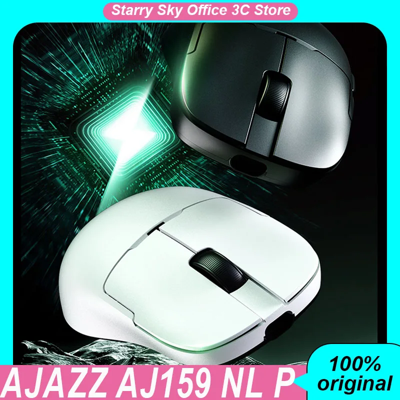 AJAZZ AJ159 NL P Wireless Mouse PAW3395 Tri Mode Ergonomics Lightweight Low latency Laptop Customized Gaming Mouse Accessories