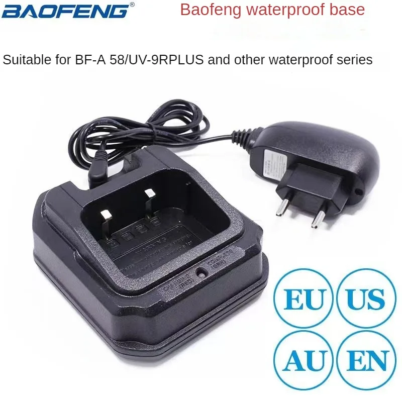 100% Original Baofeng UV-9R Walkie Talkie USB Adapter Desktop Charger BF-9700 UV9R PLUS Two Way Radio Li-ion Battery Accessories