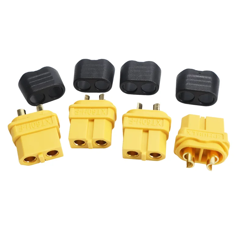 4Pcs XT60H XT60 Upgrade Connectors XT60H Male Female Bullet Connectors Plugs with Sheath for Lithium Battery RC Planes Car Expan