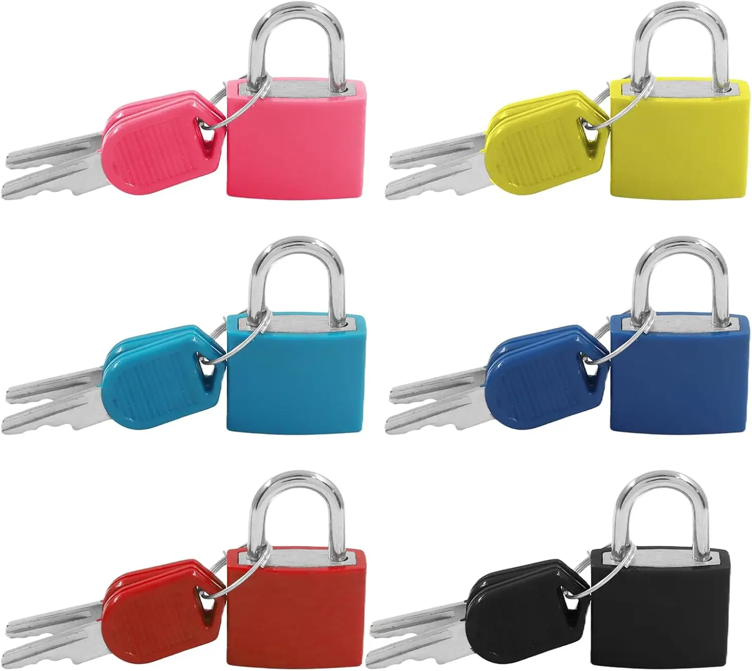 Copper Core Colorful Small Locks with Keys,for Boxes Travel Bags Backpack Drawer| Multicolor, Suitcase Locks,Metal Tiny Padlock