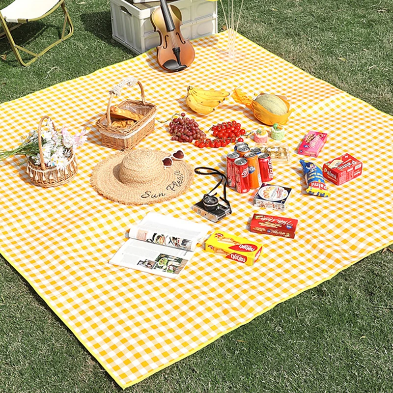 Picnic Mat Camping Hiking Outdoor Portable Beach Blanket Folding Camping Mat Thick Waterproof Lawn Cloth Camping Equipment Mat