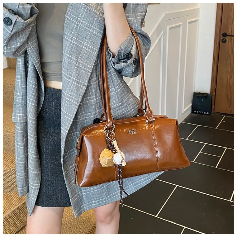 

Women's Casual Style Boston Shoulder Bag, Ideal for Daily Use, School Commute, Weekend Outings & Shopping Bags for Women
