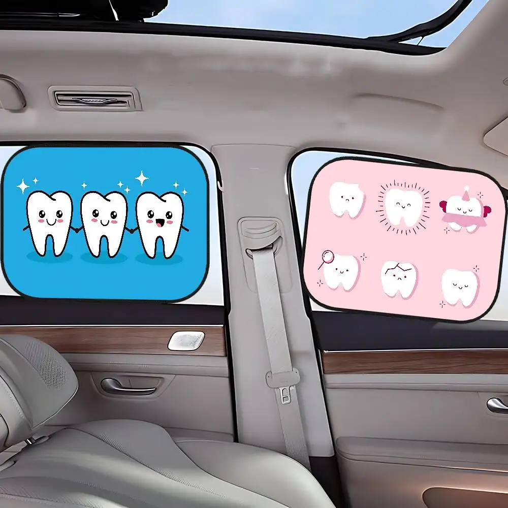 

Cute T-Tooth 1Pcs Car SunShade Side Window Windscreen Cartoon For Children Adults Adsorption SunShade Sunvisor